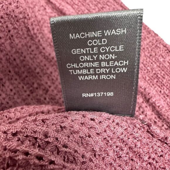 Marled Dusty Rose Open Front Cardigan Long Ribbed Cuffs size XS - Picture 6 of 7